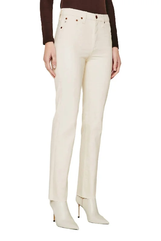 New Markdowns Saige Hi Rise Straight Jean In 1 Year Soft Sands
