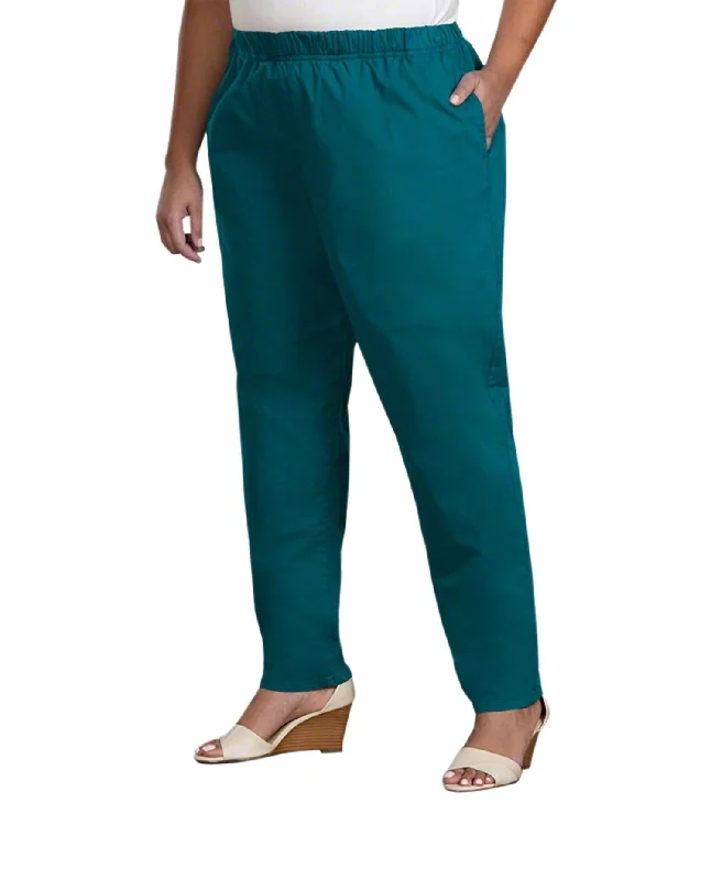 Instant Discount Tailored Stretch Twill Pants - Plus In Tidepool