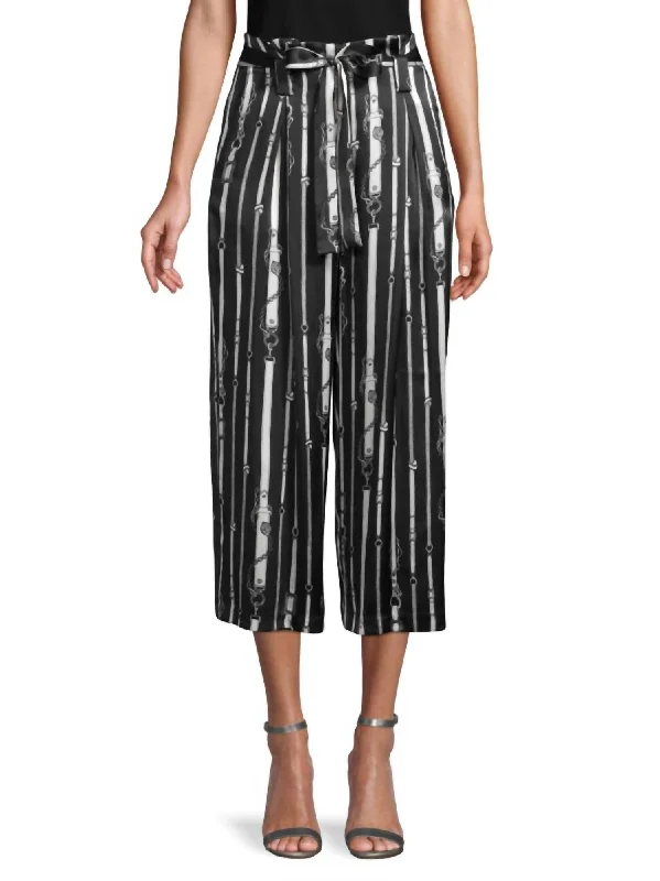 Exclusive Offers Samira Wide Leg Silk Pants In Black/ Multi