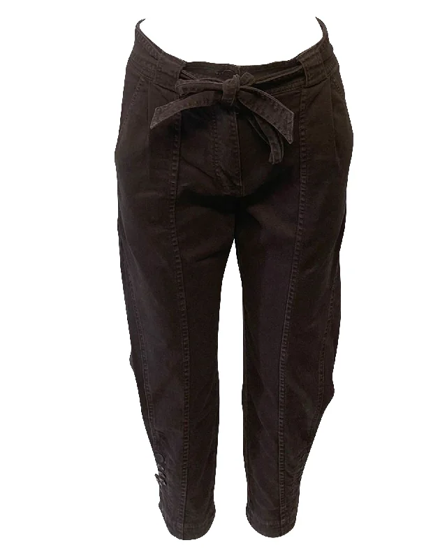 Early Bird Ulla Johnson Carmen Cropped Trousers in Brown Denim