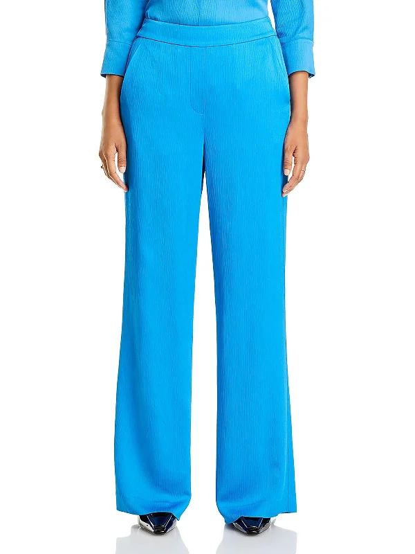 Exclusive Offer Womens High Rise Pleated Wide Leg Pants