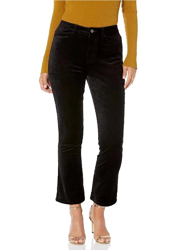 Weekend Offers That Shine Femme Velvet Jean In Black Overdye