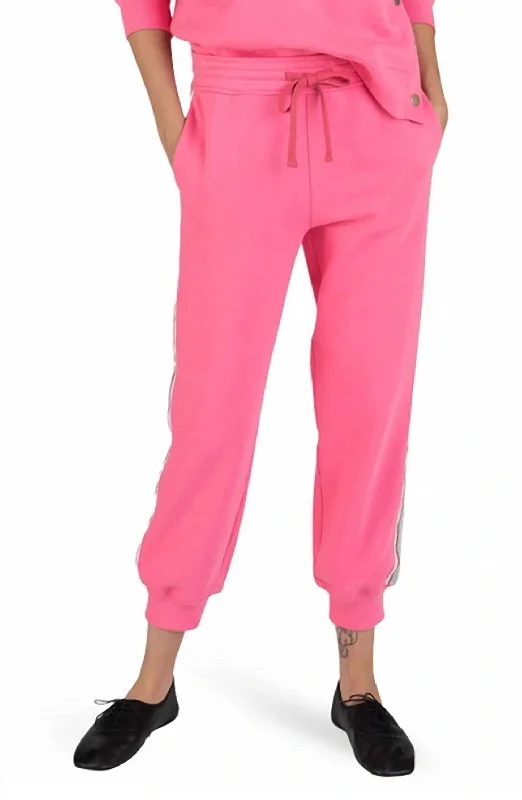 Act Fast Sera Track Pants In Flush Pink