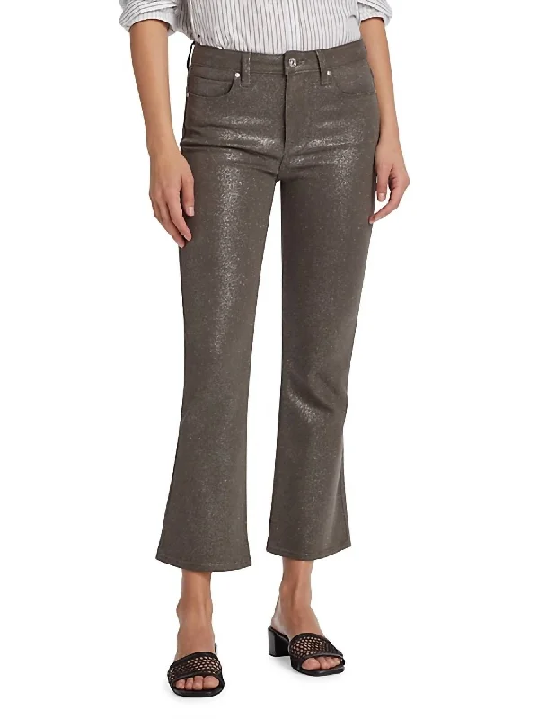 Weekend Specials to Snag Claudine Ankle Luxe Coating Jean In Taupe/silver