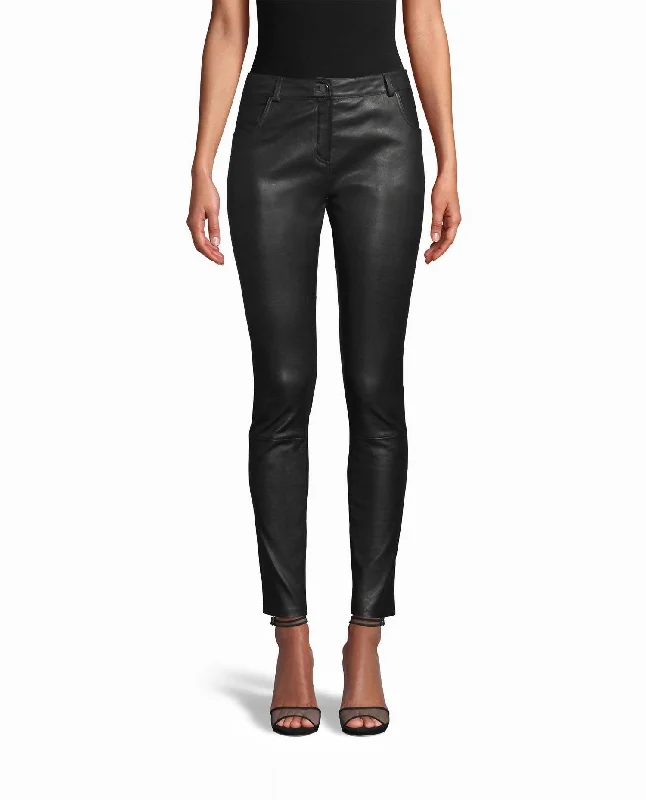 Weekend Price Cuts Galore Skinny Leather Pants In Black