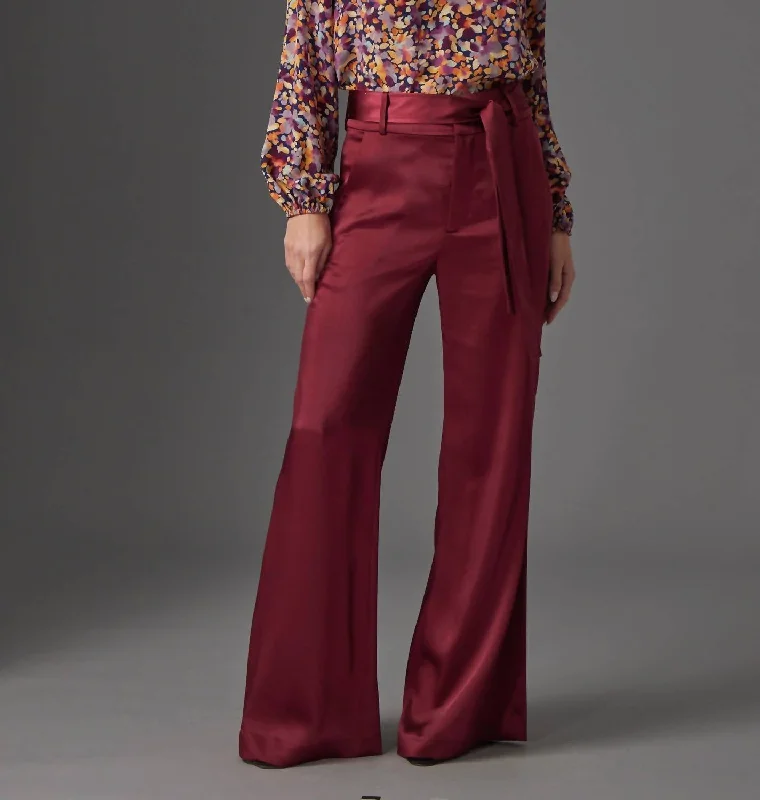 Pay Less Oaklyn Pant In Burgundy
