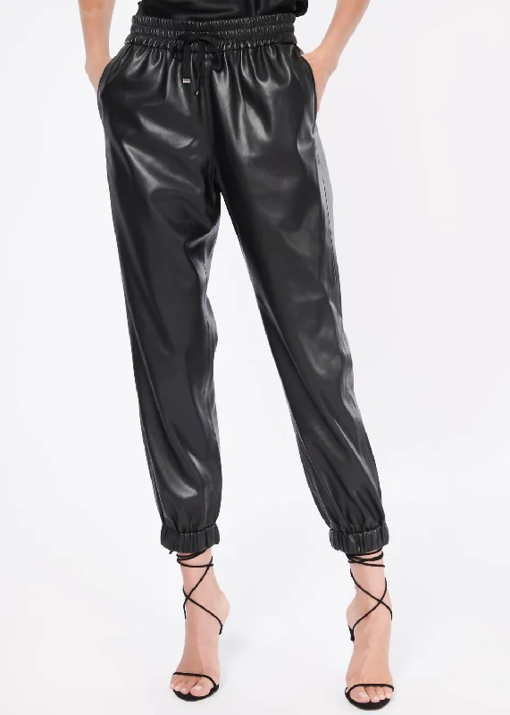 Stock Clearance Dalton Vegan Leather Pant In Black