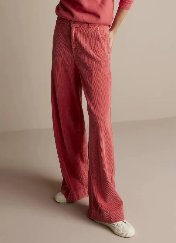 Weekend Offers You Can't Ignore Flared Corduroy Pant In Coral