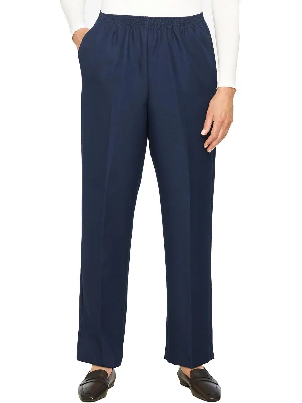 Stock Up Plus Womens Polyester Straight Leg Pants