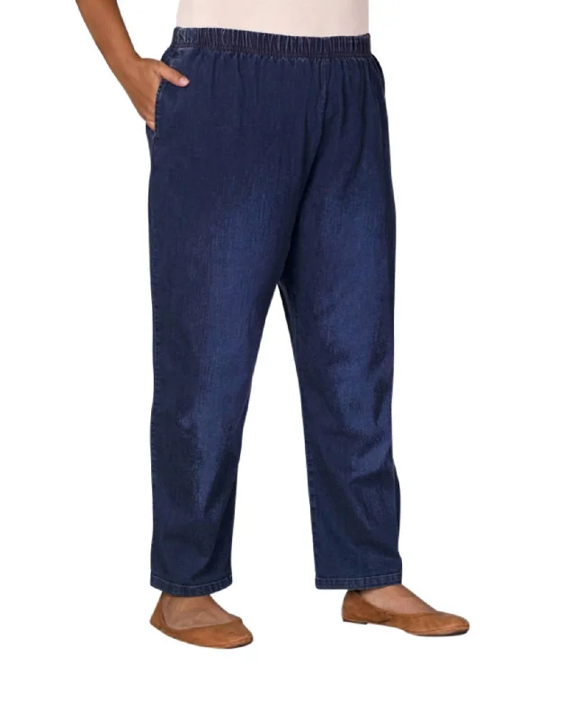 Deal Explosion Plus Size Premium Wide Leg Denim Jeans In Dark Wash Denim