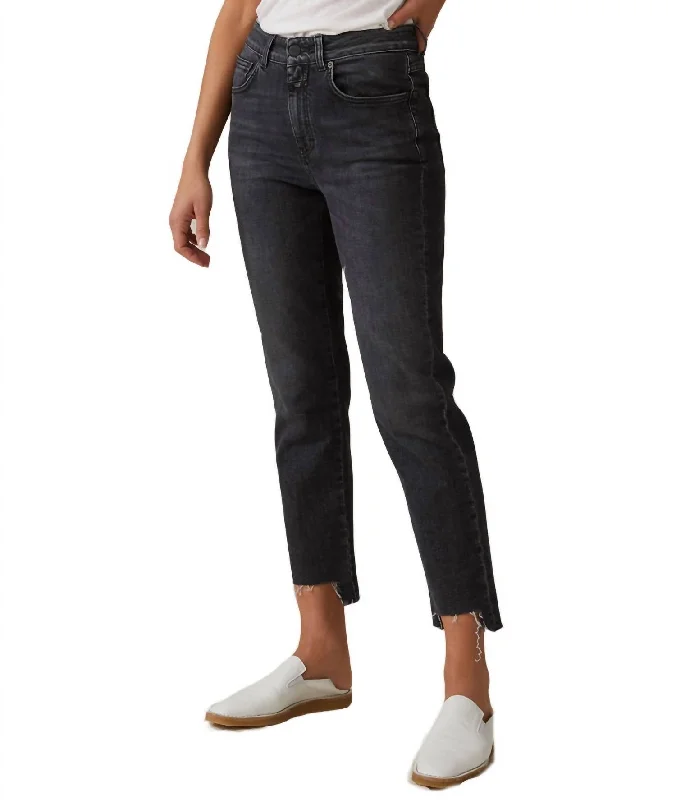 Don't Wait Gloria Straight Jean In Dark Grey