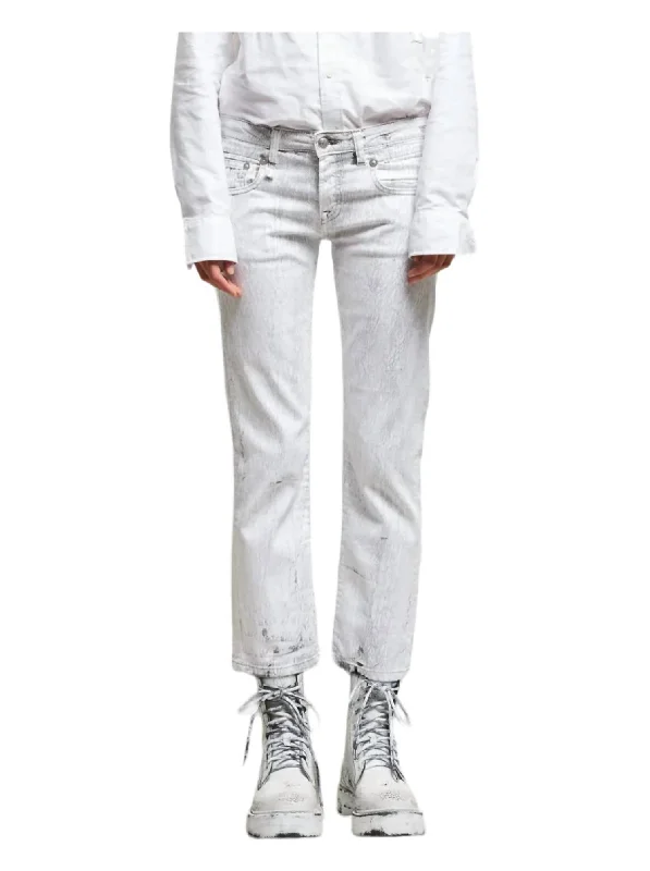 Flash Sale Women's Classic Boy Straight Leg Pants In Crackled Grey