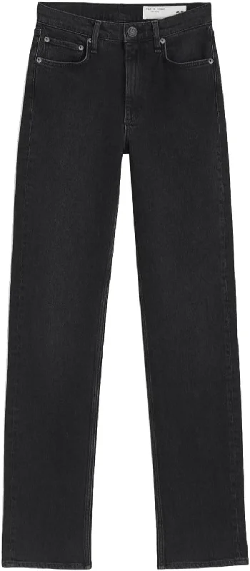 Today's Special Rag & Bone Women Harlow Worn Black Full-Length Jeans