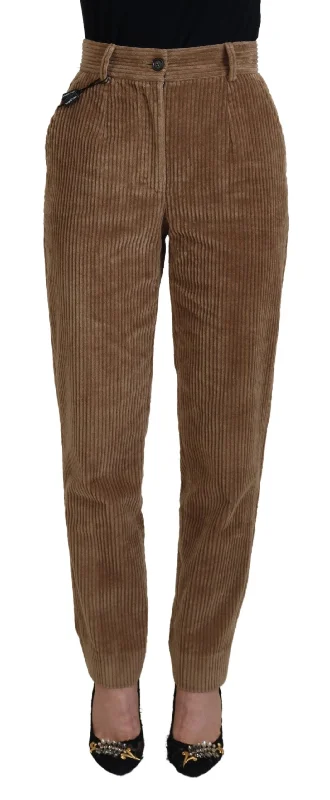Special Discount Dolce & Gabbana Elegant  Corduroy Pants for Sophisticated Women's Style