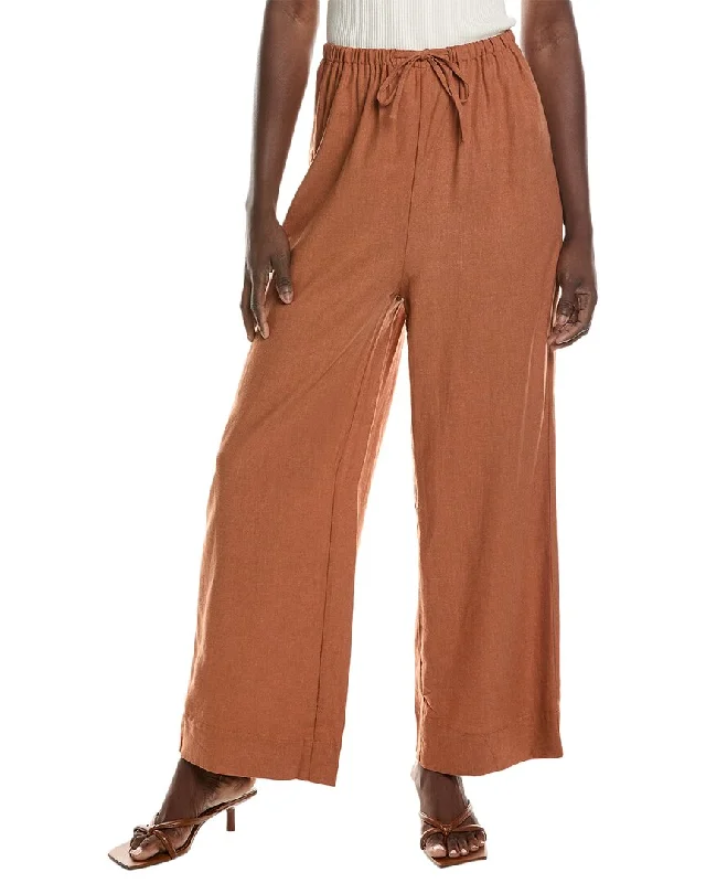 Super Savings WeWoreWhat Tie-Waist Linen-Blend Pant