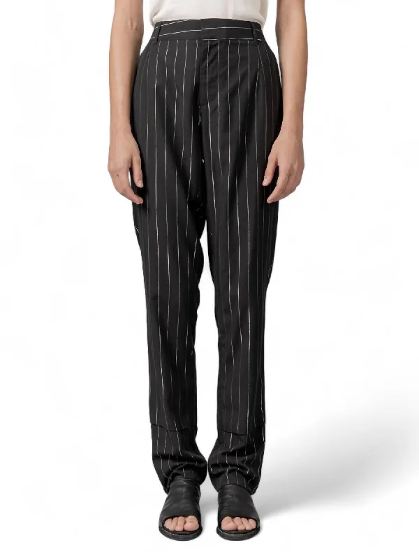 Fantastic Deals Joan High Rise Metallic Pinstripe Trouser In Black/metallic