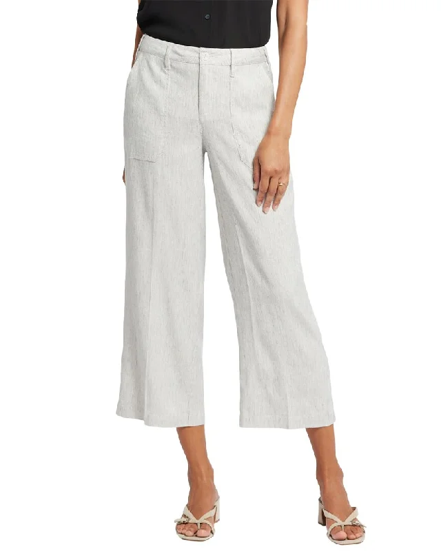 Hurry Up NYDJ Cargo Slubby Stripe Wide Leg Pant