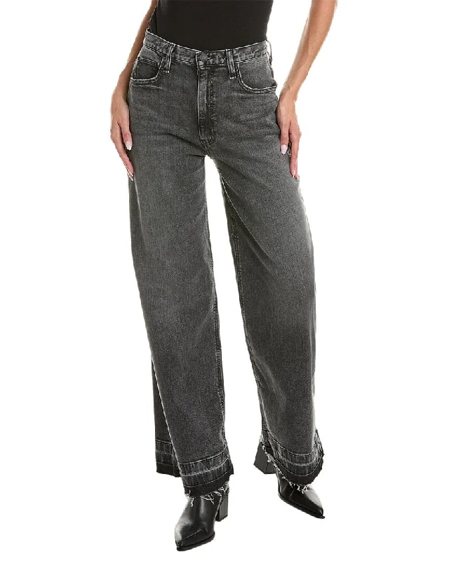 Weekend Discounts to Relish HUDSON Jeans James High-Rise Black Smoke Wide Leg Jean