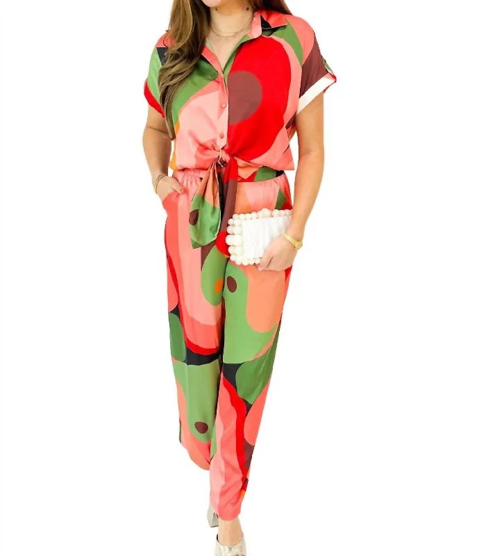 Weekend Deals That Dazzle Brenner Jumpsuit In Retro Multi