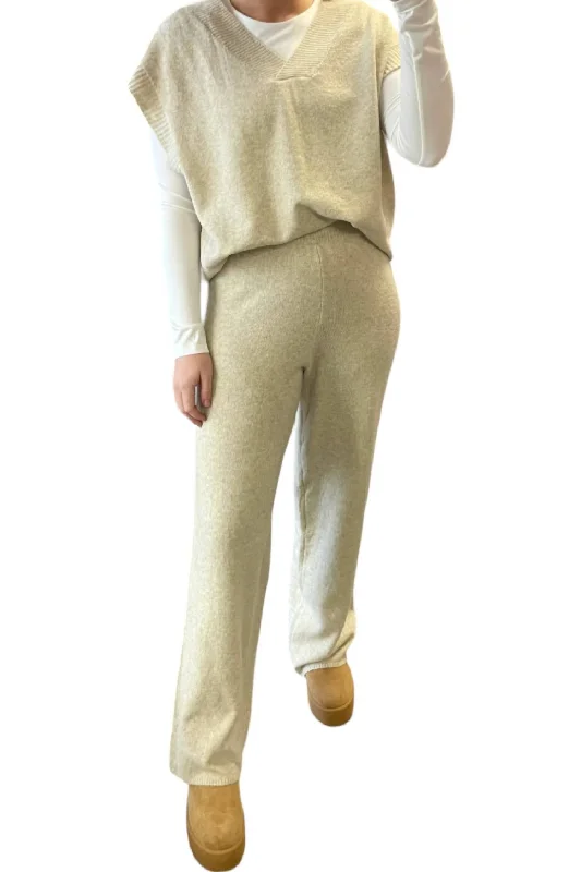 Savings Bonanza Sweater Pants In Oatmeal