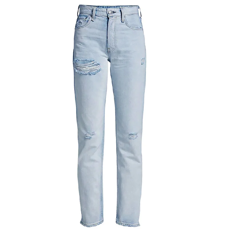 Huge Savings rag & bone Women's Maya High Rise Slim Fit Montauk with Holes Jeans (24)