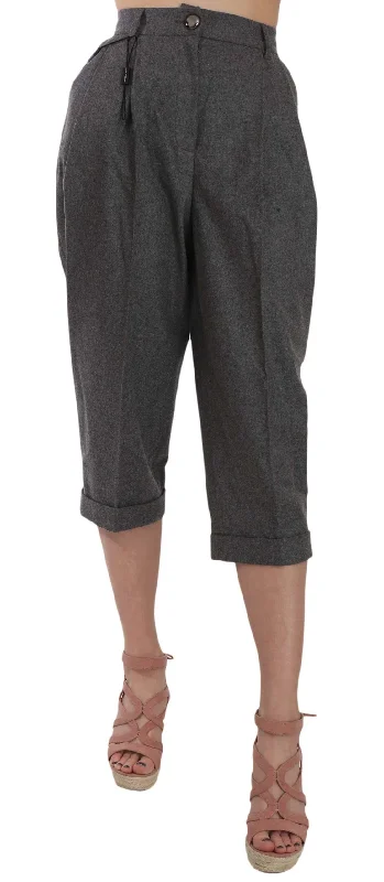 Weekend Specials to Relish Dolce & Gabbana Elegant  Wool-Cashmere Pleated Women's Trousers