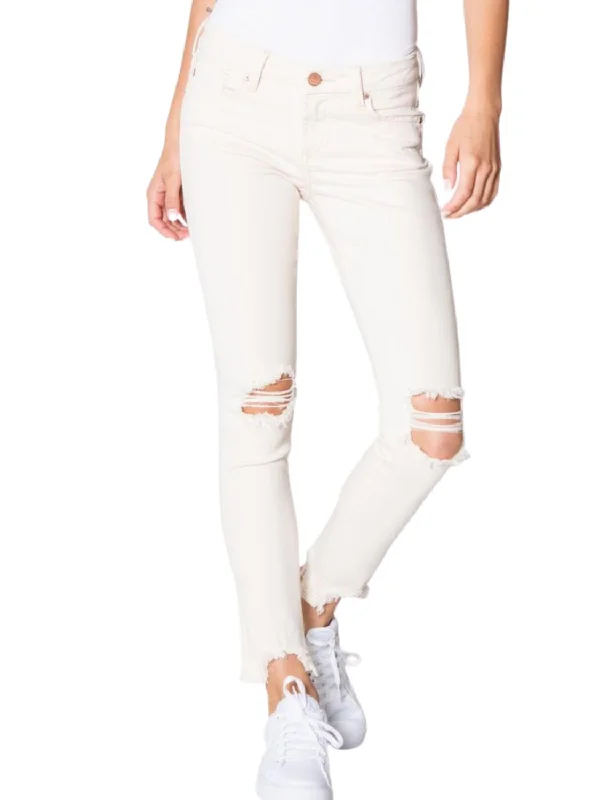 Hurry Up Mid Rise Joyrich Skinny Jeans In Wheat