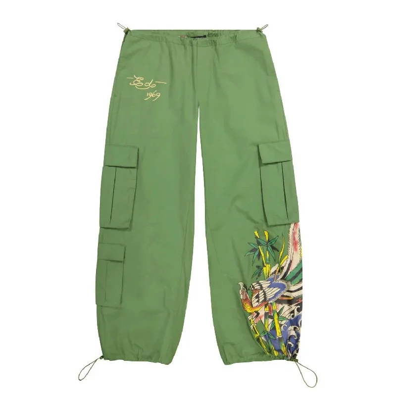 Buy Now Women's Poplin Cargo Pant In Army Green