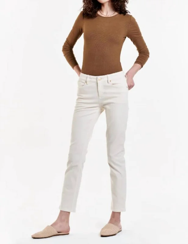 Closeout Sale Blaire Ankle Slim Straight Jeans In Wheat