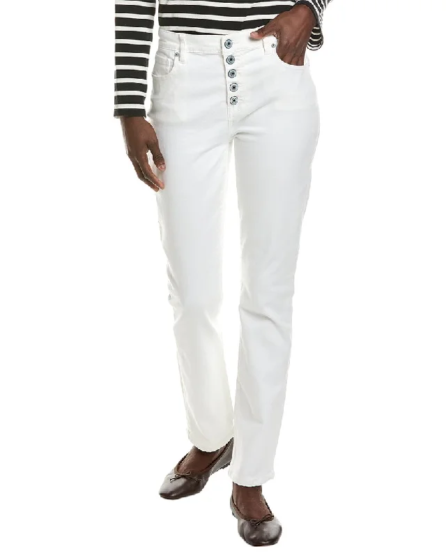 Today's Deal cabi Button Fly White Straight Jean