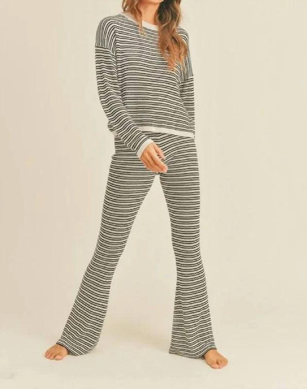 New Arrival Sweater Knitted Pants In Black/white