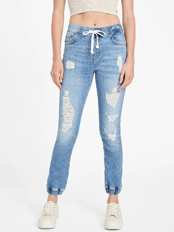 Unmissable Sale Eco Mary Destroyed Denim Joggers