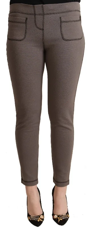 Weekend Discounts to Grab John Galliano Chic  Mid Waist Skinny Pants for Sophisticated Women's Style