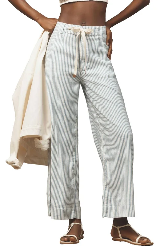 Weekend Flash Sale Addison Drawstring Pant In Railroad Stripe
