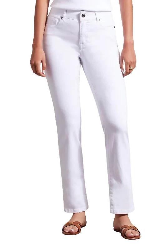 Overstock Sophia Straight Leg Jeans In White