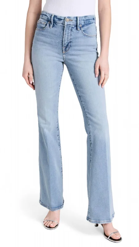 Weekend Specials to Cherish Good Legs Flare Jean In Indigo
