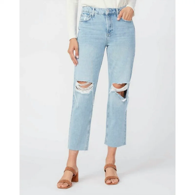 Deep Savings Noella Staight Leg Raw Hem Jean In Doretta