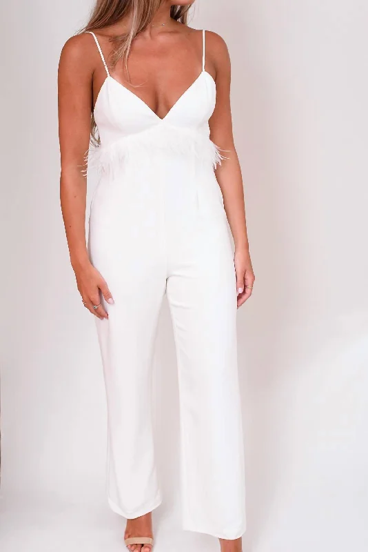 Crazy Deal Krysta Jumpsuit In White