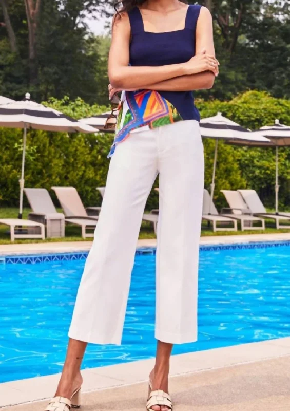 Price Fest Franklin Wide Leg Cropped Pant In White