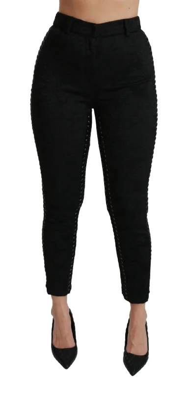 Weekend Bargains to Savor Dolce & Gabbana Elegant High Waist Skinny  Brocade Women's Pants