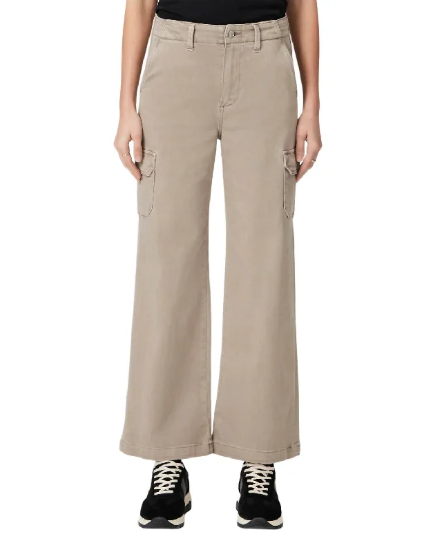 Referral Discount Carly Cargo Pant In Vintage Moss Taupe