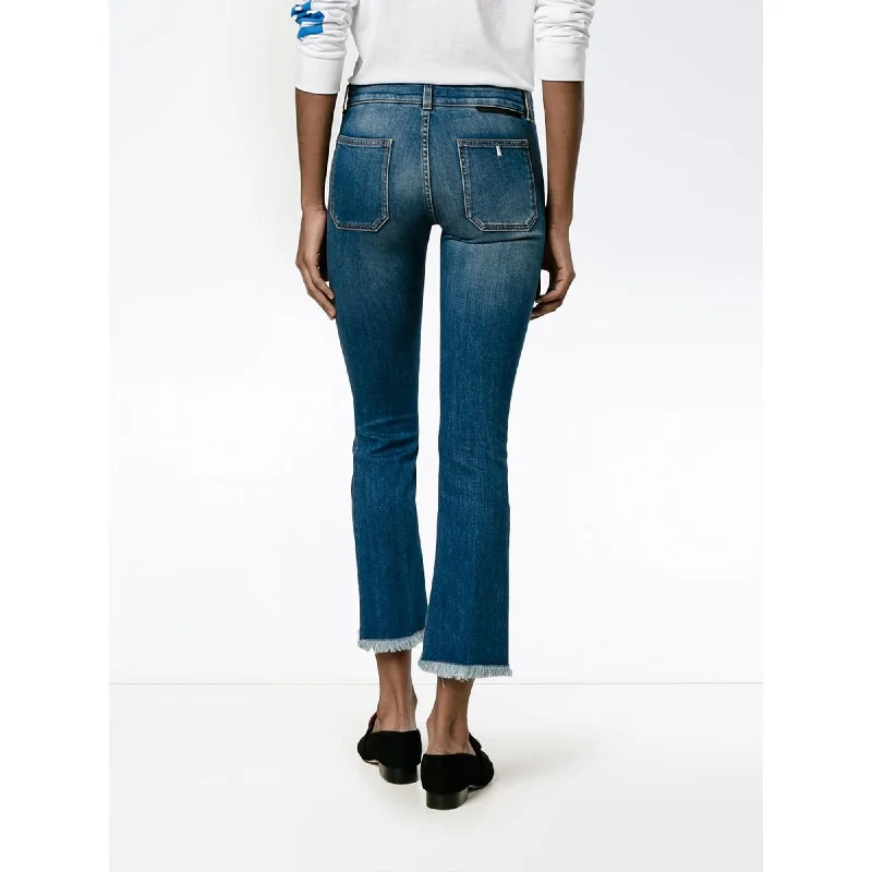 Sale Event Stella McCartney Kick Flare Frayed Pocket Jeans Dark