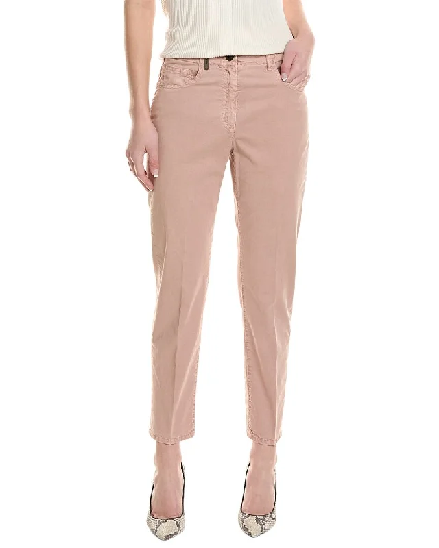 Unbeatable Prices Peserico womens  Straight Pink Jean, 38, Pink