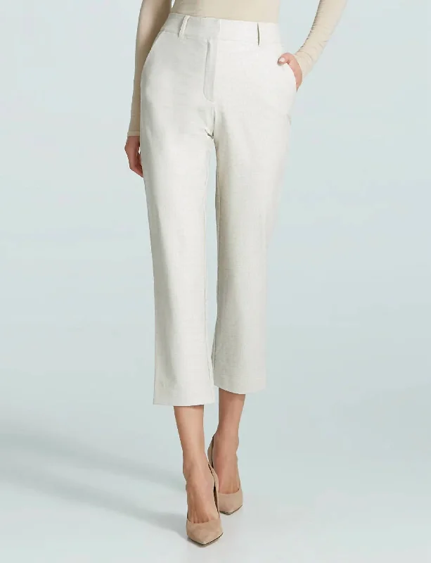 Special Price Women's Faux Leather Trouser In Ivory
