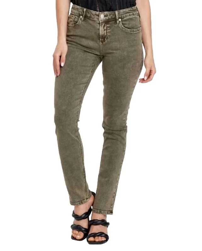 Instant Savings Blaire Straight Jean In Olive