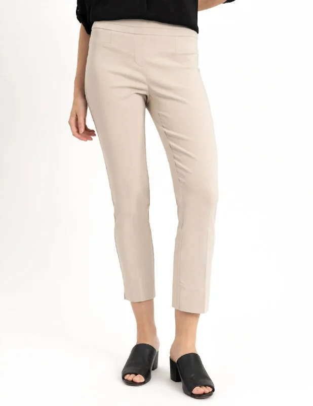 Best Bargains Woven Pocket Ankle Pants In Cashew