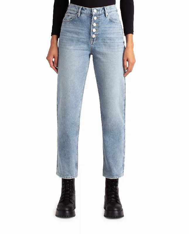 Price Slash Clinton Hill High Rise 90's Loose Fit Jean In Medium Blue