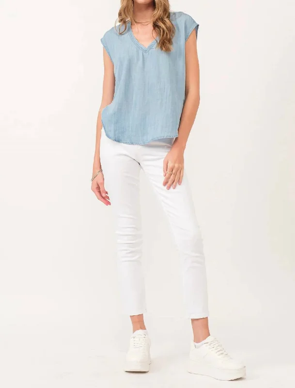Best Bargains Blaire High Rise Ankle Slim Straight Jean In White