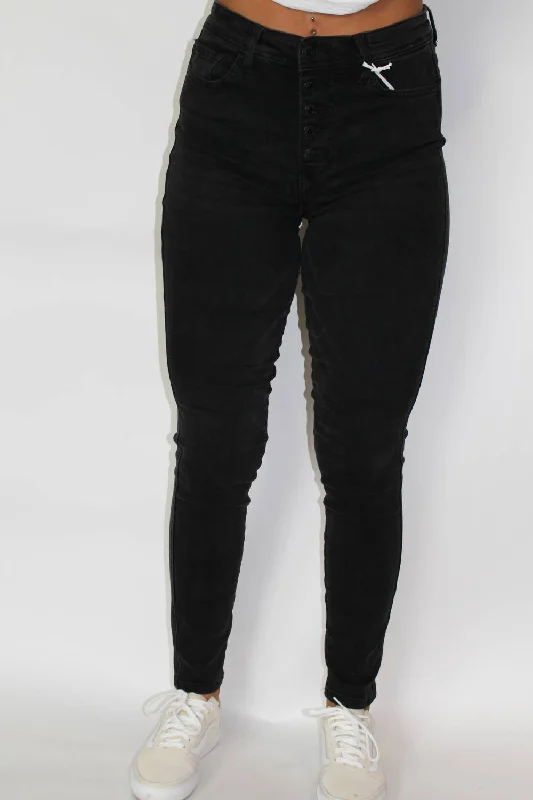 Quick Deals Haylie High Rise Skinny Jeans In Black