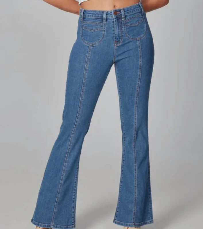 Clearance Sale Alice High-Rise Flare Jeans In Blue